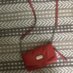 Salmon colored purse